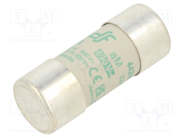 Fuse: fuse; aM; 4A; 690VAC; ceramic,cylindrical,industrial