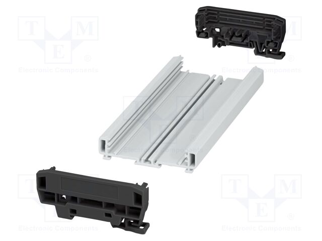 Enclosure: for DIN rail mounting; Y: 92.3mm; X: 183.8mm; Z: 39.45mm
