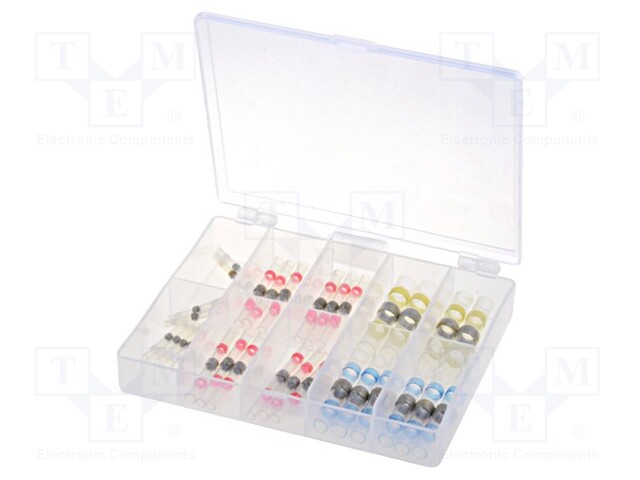 Kit: self-soldering sleeve wire splices; insulated; 30pcs.