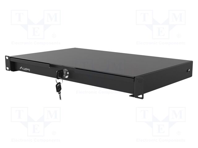 Drawer; W: 440mm; H: 44mm; D: 270mm; 1U; Standard: 19"; Colour: black