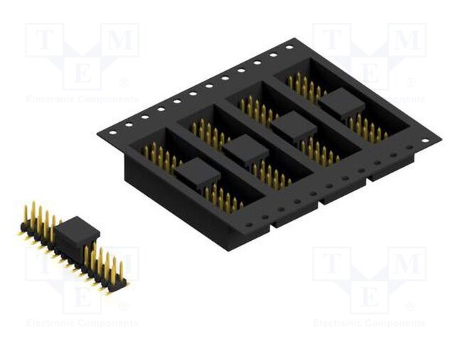 Connector: pin strips; pin header; male; PIN: 28; 2mm; SMT; 2x14