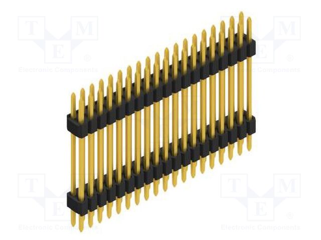 Connector: pin strips; pin header; male; PIN: 38; 1.27mm; THT; 2x19