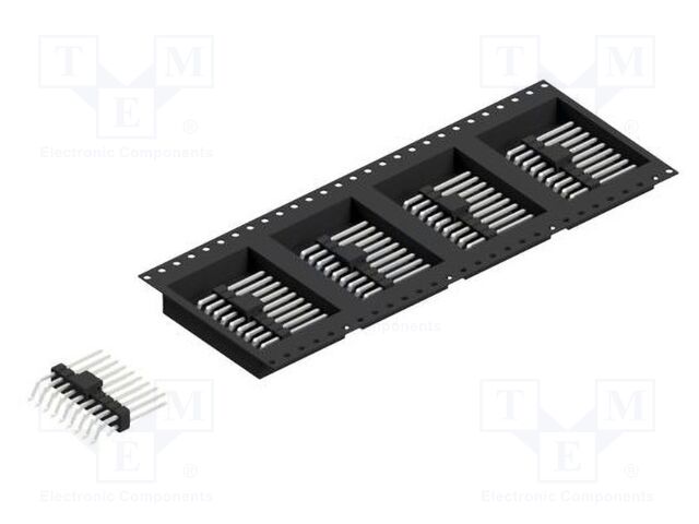 Connector: pin strips; pin header; male; PIN: 18; 2.54mm; SMT; 2x9
