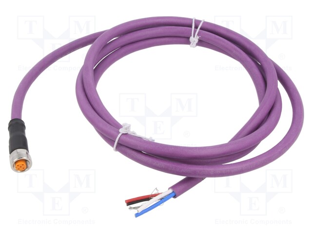 Plug; M12; PIN: 5; female; A code-DeviceNet / CANopen; 2m; straight