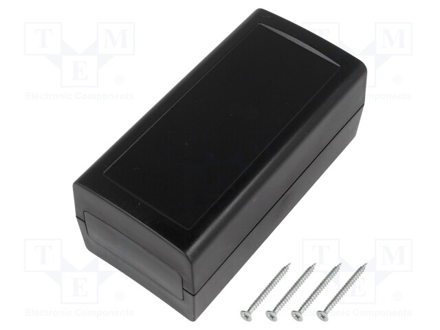 Enclosure: with panel; X: 60mm; Y: 120mm; Z: 51mm; ABS; black; IP53