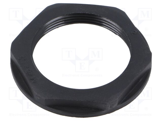 Nut; M40; polyamide 6; 50mm; black; -40÷100°C; Thread: metric