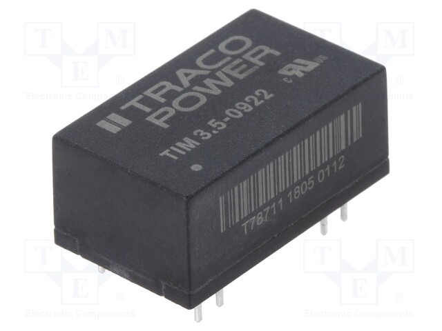Converter: DC/DC; 3.5W; Uin: 4.5÷12V; Uout: 12VDC; Uout2: -12VDC