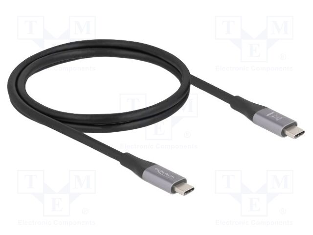 Cable; bidirectional; USB C plug,both sides; gold-plated; 1m