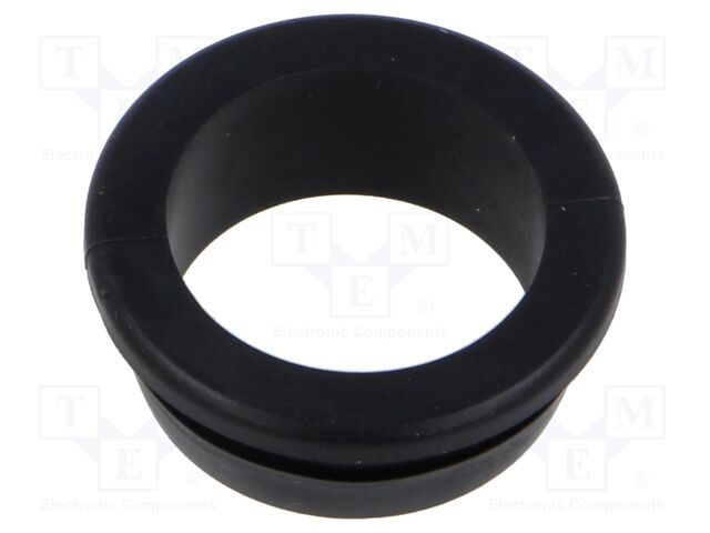 Grommet; Ømount.hole: 22mm; Øhole: 18mm; black; PVC; 16227