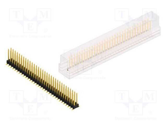 Connector: pin strips; pin header; male; PIN: 64; 2.54mm; SMT; 2x32