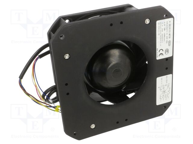 Fan: EC; radial; 230VAC; 165x165x67mm; 301m3/h; 69dBA; ball; 4500rpm
