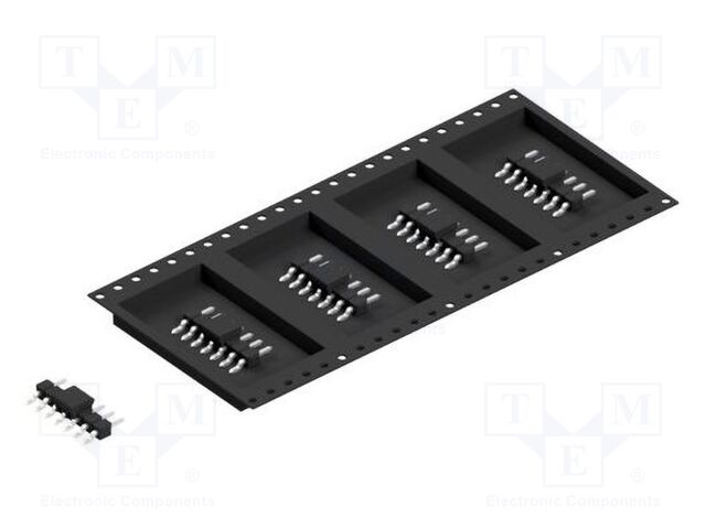 Connector: pin strips; pin header; male; PIN: 7; 2.54mm; SMT; 1x7