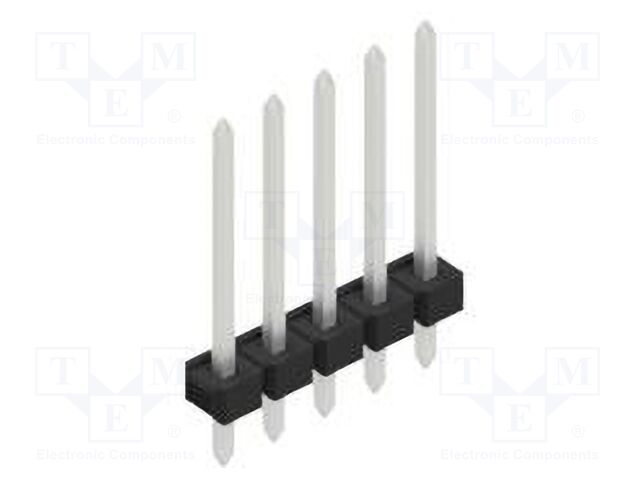 Connector: pin strips; pin header; male; PIN: 5; 2.54mm; THT; 1x5
