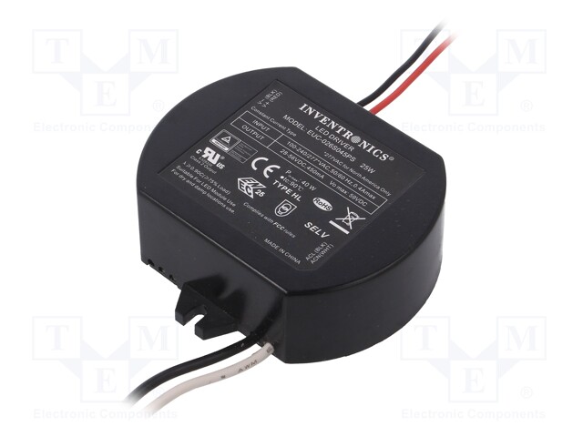 Power supply: switched-mode; LED; 25W; 28÷56V; 450mA; 90÷305VAC
