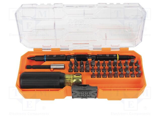 Tools set: screwdriver bits; Holder: C6,3mm; impact; 1/4"; 46pcs.