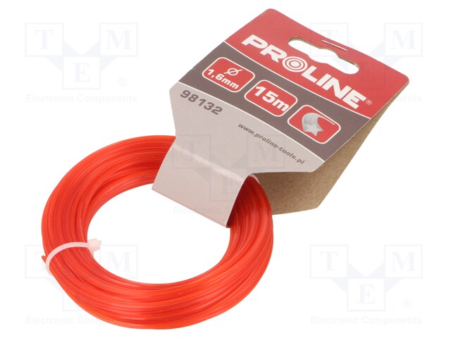 Trimmer line; L: 15m; Mat: nylon; Shape: star; Size: 1.3mm