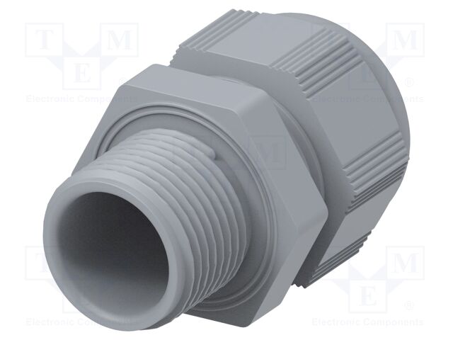 Cable gland; without nut,with long thread; M20; 1.5; IP68; grey