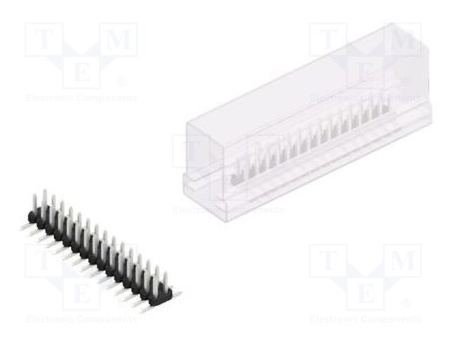 Connector: pin strips; pin header; male; PIN: 30; 2mm; SMT; 2x15