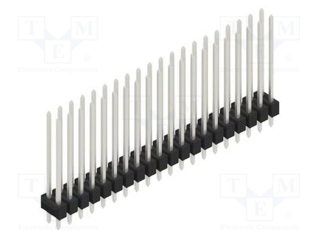 Connector: pin strips; pin header; male; PIN: 40; 2.54mm; THT; 2x20