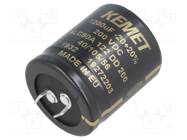 Capacitor: electrolytic; 1.2mF; 200VDC; ESR: 182mΩ; SNAP-IN; ±20%