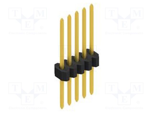 Connector: pin strips; pin header; male; PIN: 5; 1.27mm; THT; 1x5