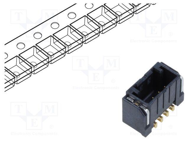 Connector: wire-board; DF51K; vertical; male; on PCBs; socket; SMT