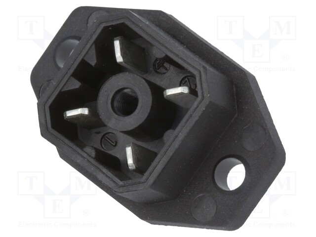 Connector: square; Series: G; socket; male; PIN: 4; tinned; IP65; 250V