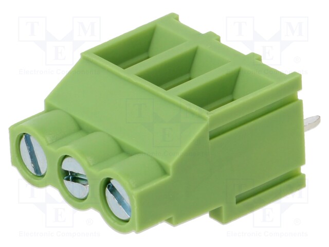 PCB terminal block; angled 90°; 6.35mm; ways: 3; on PCBs; terminal