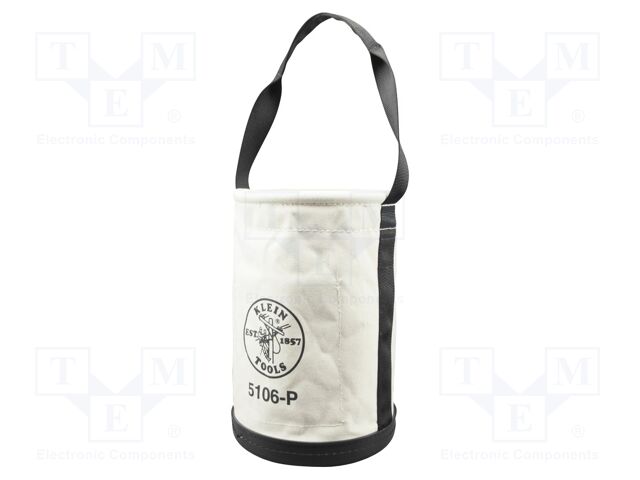 Bag; tool case; white,black; fabric; Ø229x356mm