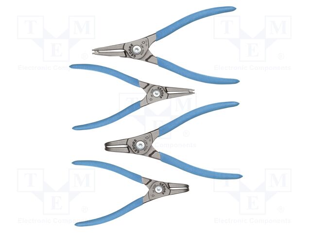 Kit: pliers; for circlip; 4pcs.