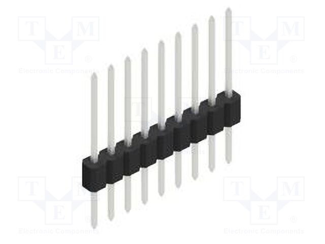 Connector: pin strips; pin header; male; PIN: 9; 1.27mm; THT; 1x9