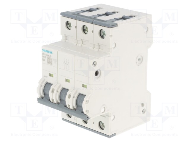 Circuit breaker; 230/400VAC; Inom: 6A; Poles: 3; DIN; Charact: B