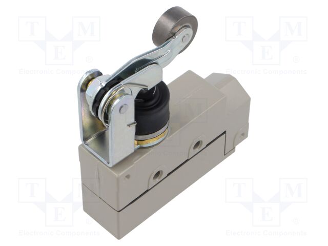 Limit switch; lever R 39,7mm, plastic roller Ø19,1mm; SPDT; 10A