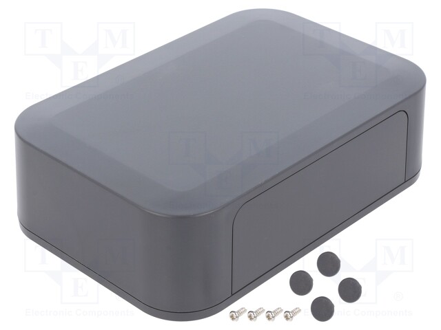 Enclosure: with panel; PF; X: 200mm; Y: 135mm; Z: 60mm; ABS; dark grey