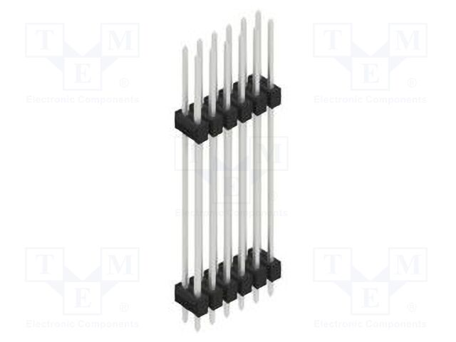 Connector: pin strips; pin header; male; PIN: 12; 2.54mm; THT; 2x6
