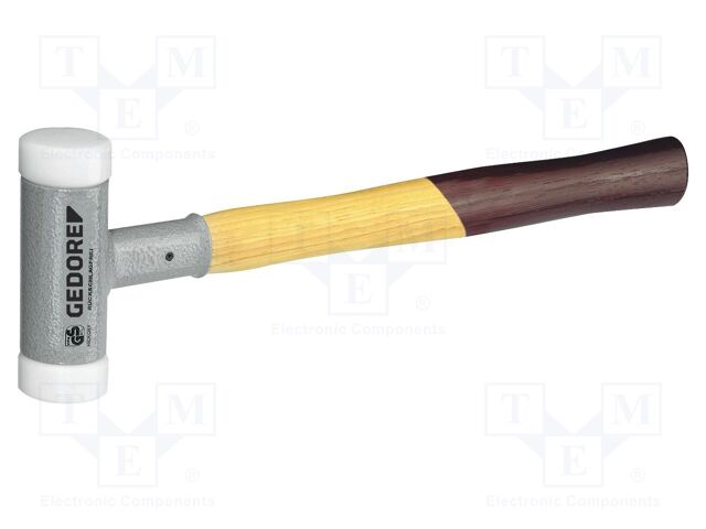 Hammer; 1.05mm; round; polyamide; wood (hickory); recoilless
