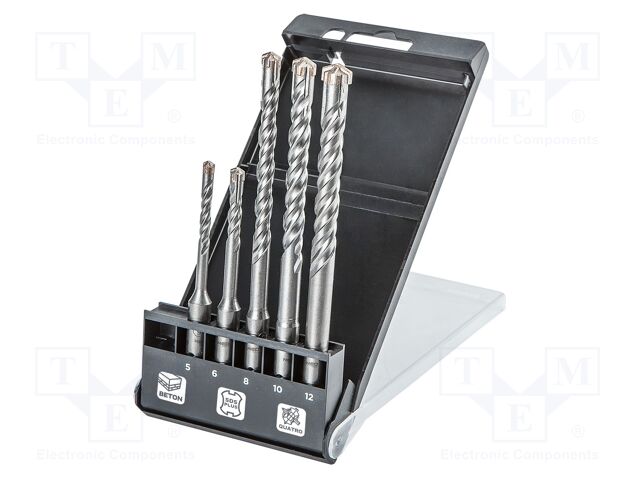 Drill bit; for concrete; cemented carbide; SDS-Plus®; 5pcs.