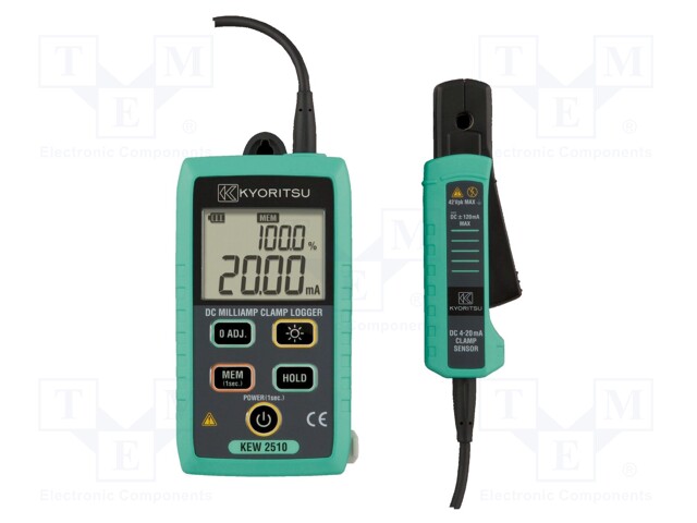 Current loop clamp meter; Øcable: 6mm; I DC: 20mA,100mA; 310g