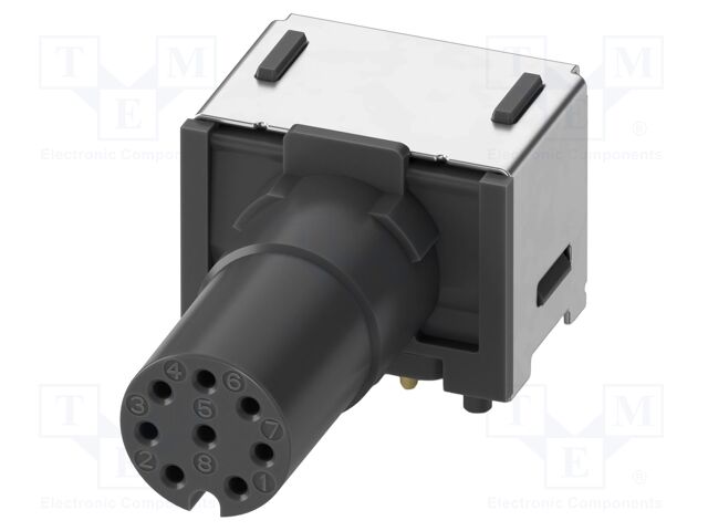Connector: M12; contact insert; PIN: 8; 30V; angled; THR; A code; 2A