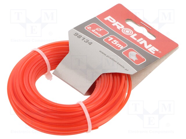 Trimmer line; L: 15m; Mat: nylon; Shape: star; Size: 2.4mm