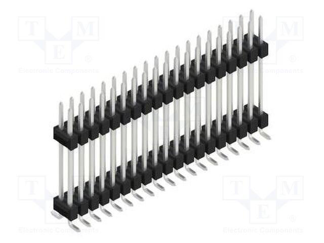 Connector: pin strips; pin header; male; PIN: 38; 2.54mm; SMT; 2x19