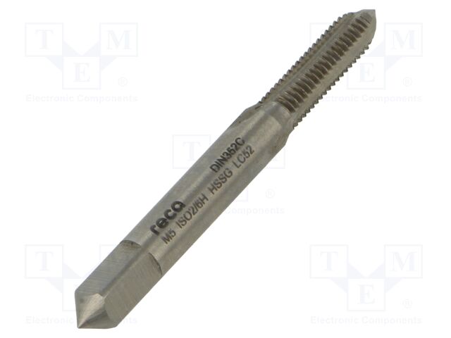 Tap; high speed steel; M5; 0.8; 50mm; finishing