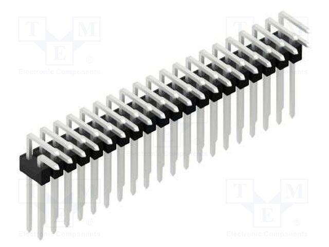 Connector: pin strips; pin header; male; PIN: 40; 2.54mm; THT; 2x20