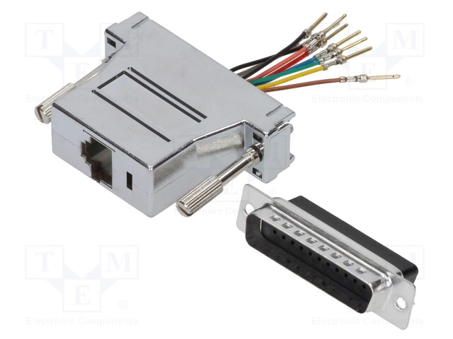 Transition: adapter; RJ45 socket,D-Sub 25pin male