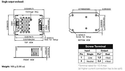 Power supply: switched-mode; modular; 40W; 15VDC; 2.67A; 169g; 92%