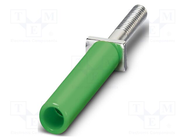 Test socket; screw terminal; PA; ways: 1; W: 5mm; H: 5mm; Body: green