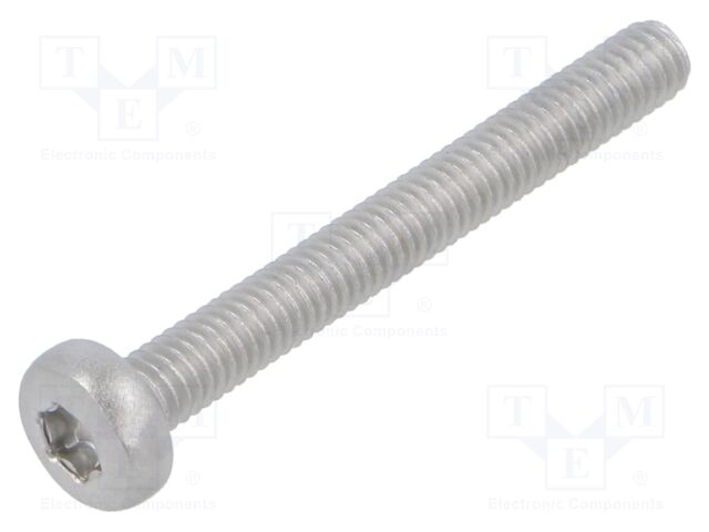 Screw; M4x35; Head: cheese head; Torx®; stainless steel; ISO 14583
