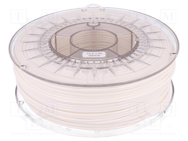 Filament: PLA; 2.85mm; white; 200÷235°C; 1kg; ±0,05mm