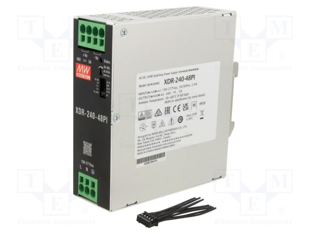 Power supply: switching; for DIN rail mounting; XDR-240