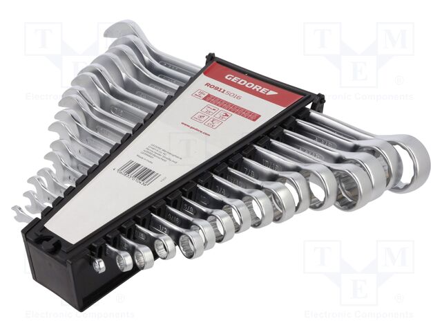 Double-sided; Chrom-vanadium steel; Plating: chromium; 16pcs.